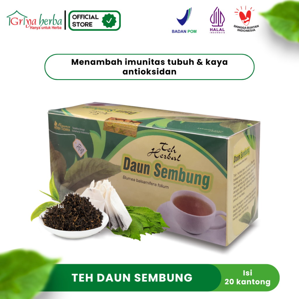 

Teh Celup Daun Sembung Tazakka Herbal Tea Bag 20 Kantong Minuman Kesehatan untuk meredakan gejala lambung