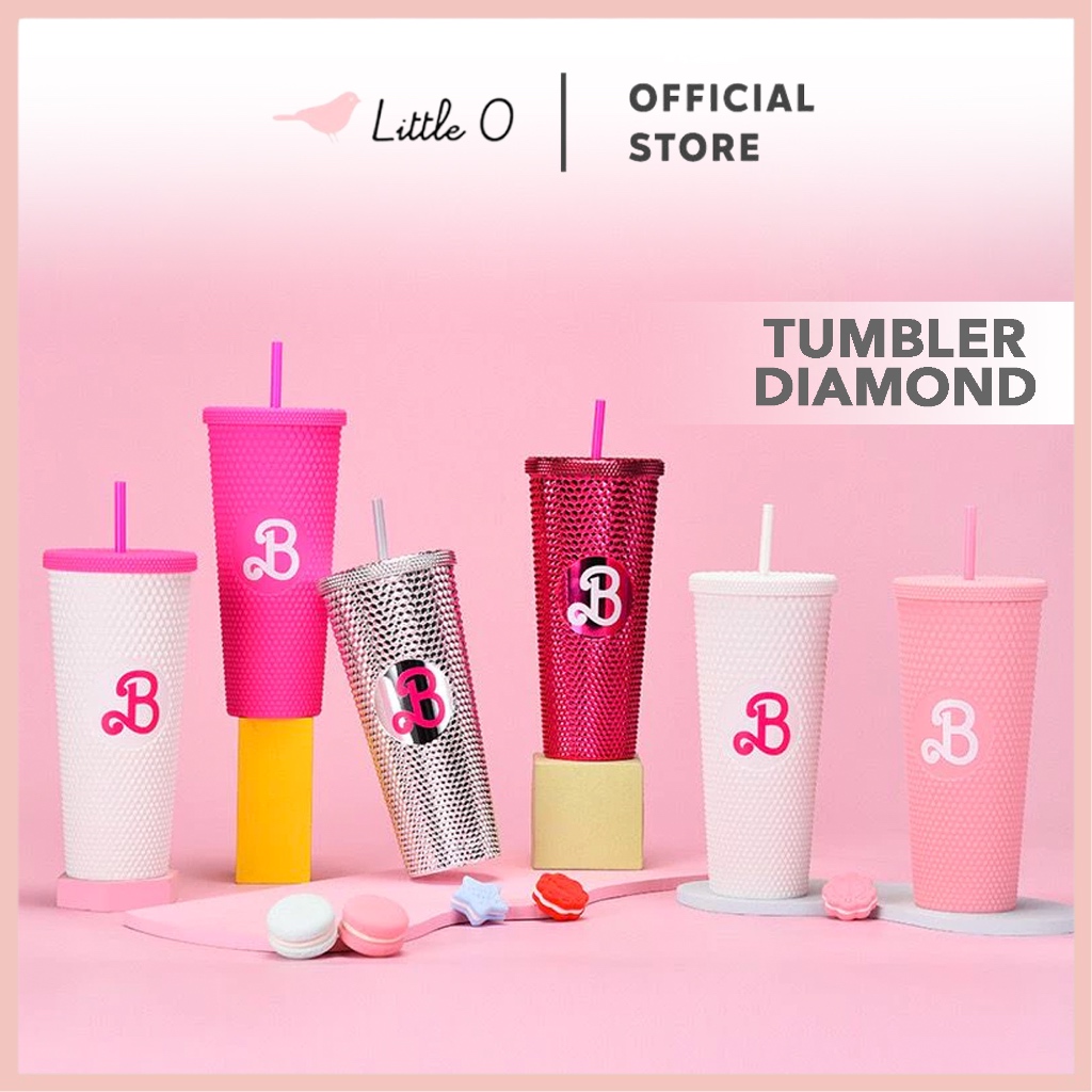 LITTLE O Tumbler Barbie Tumbler Cangkir Jerami Durian Cup Diamond Crystal Jawel Model Limited Editio