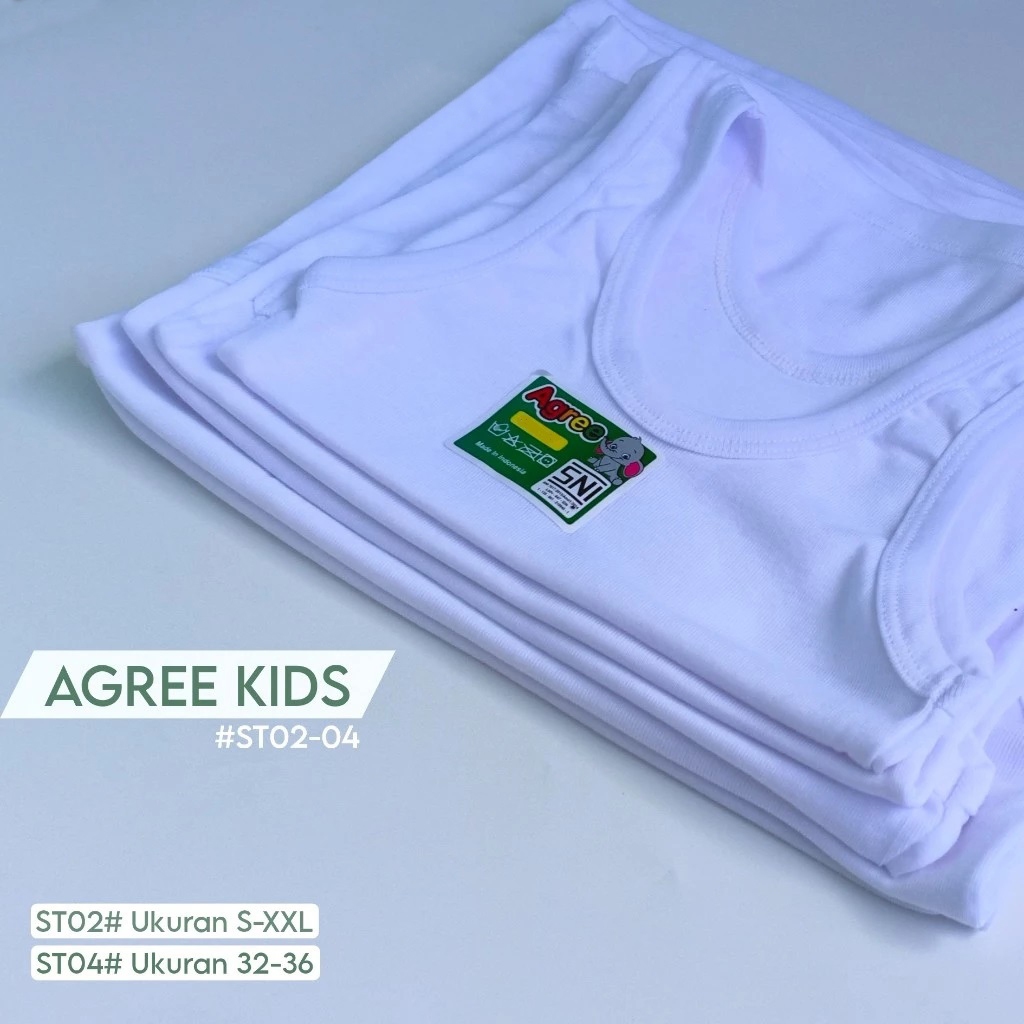 ( 6pc ) Singlet Agree Kids | Singlet Anak Agree ST 04 | Kaos Dalam Agree | Kaos Kutang - Ziyashop
