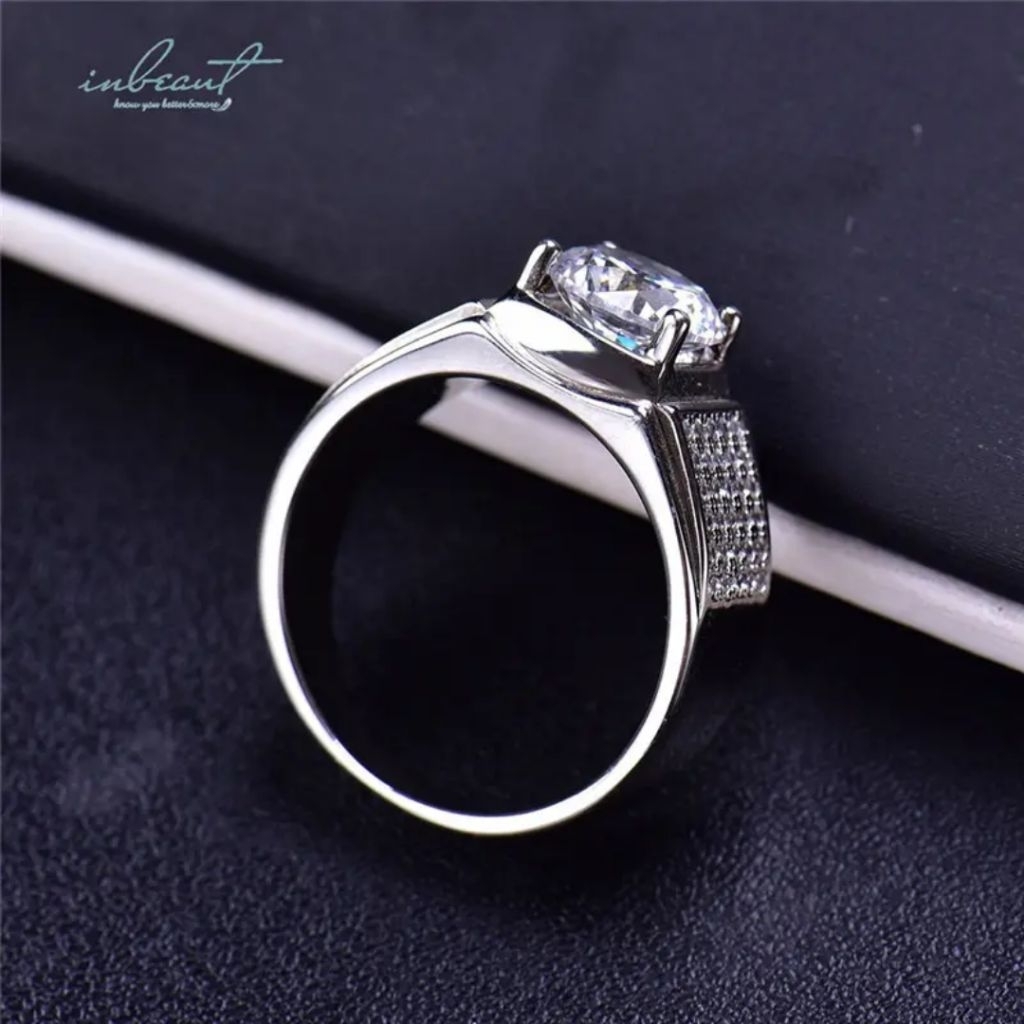 Happy Tuummy [] Cincin Pria Batu Alam Cincin Titanium Elegan & Kuat Batu Akik Fashion Maskulin