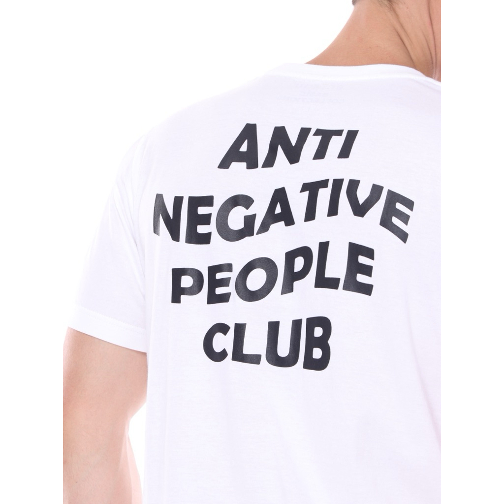 ENLOGY ANTI NEGATIVE PEOPLE CLUB MEN T-SHIRT | Kaos Putih Kaos Padel Kaos Tennis Kaos Katun Kaos Nya