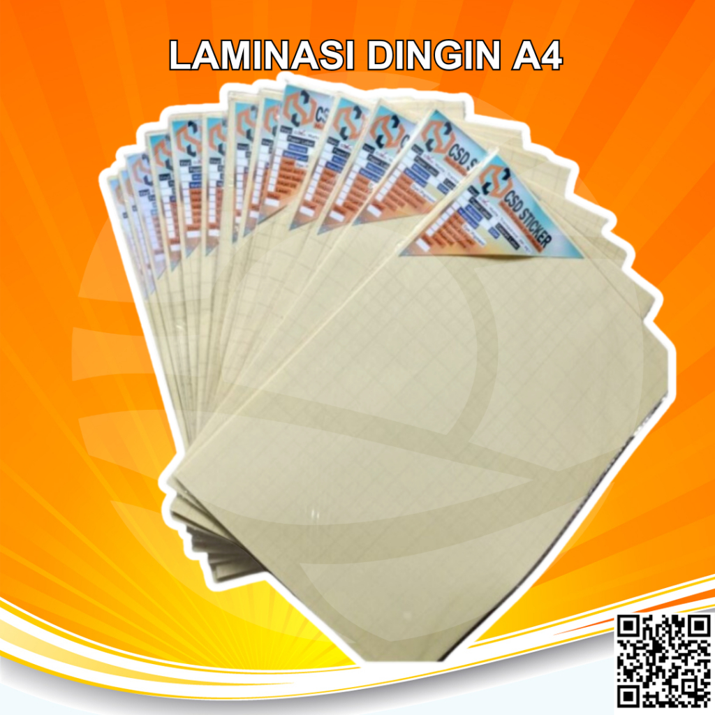 

Laminasi Dingin Gloss / Doff A4 Lapisan Plastik agar Tidak mudah Sobek dan Tahan Air