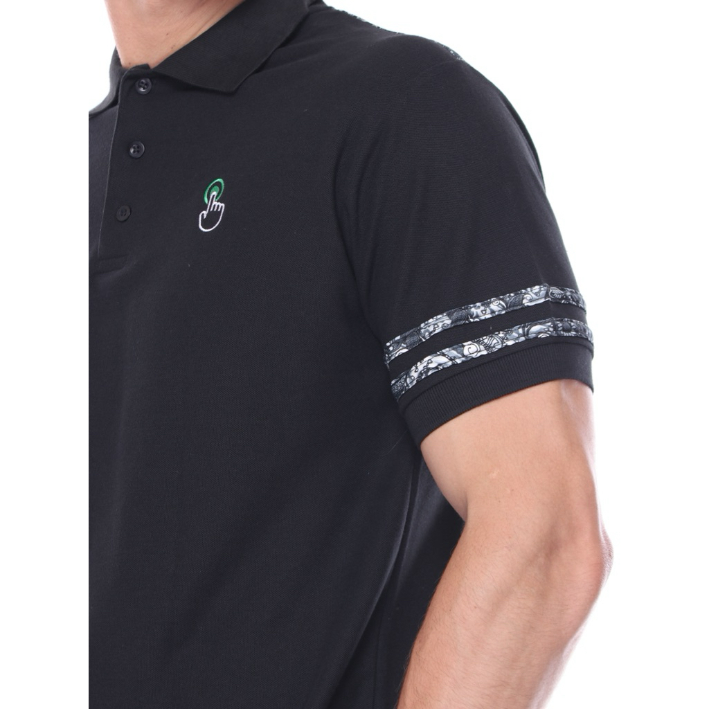 ENLOGY x ALINSKIE BROTHERS POLO SHIRT BATIK INDONESIAN PRIDE | Kaos Polo Batik Pria Polo Hitam Black
