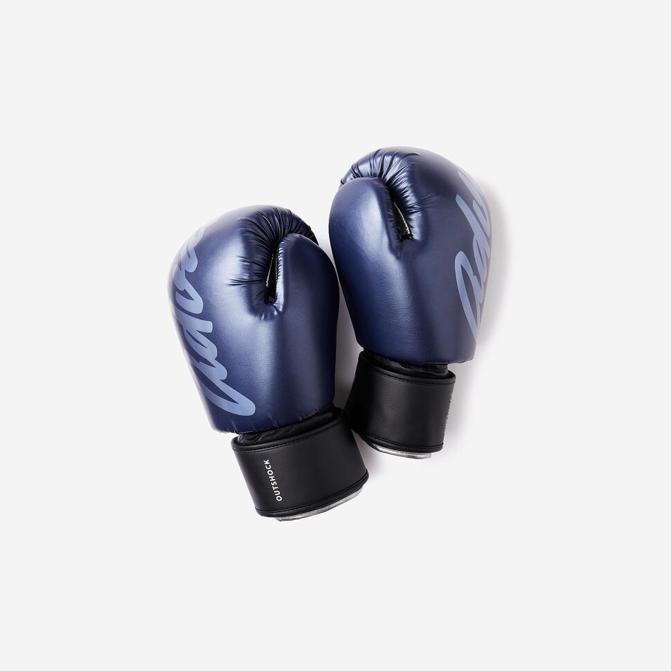 Decathlon OUTSHOCK Sarung Tangan Kickboxing/Muay Thai Biru - 8810360