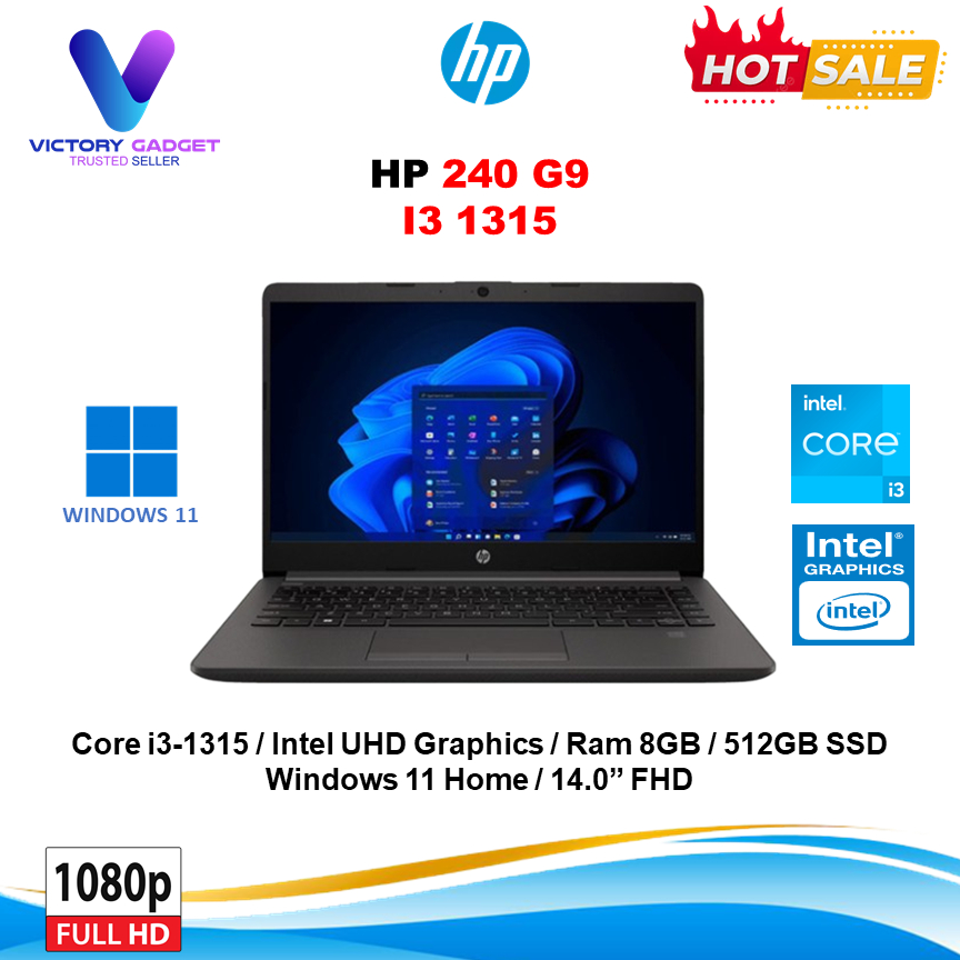 HP 240 G9 i3 1315 8GB 512GB W11 14.0 FHD