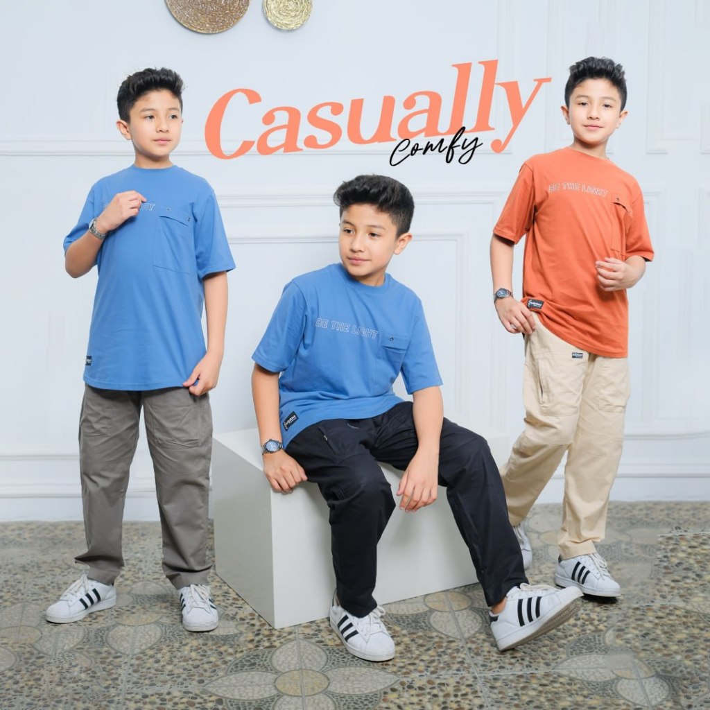 Bilhikma Sirwal Hakim - Celana Cargo Panjang Anak Tanggung Remaja Pria | Bahan Katun Cigarette