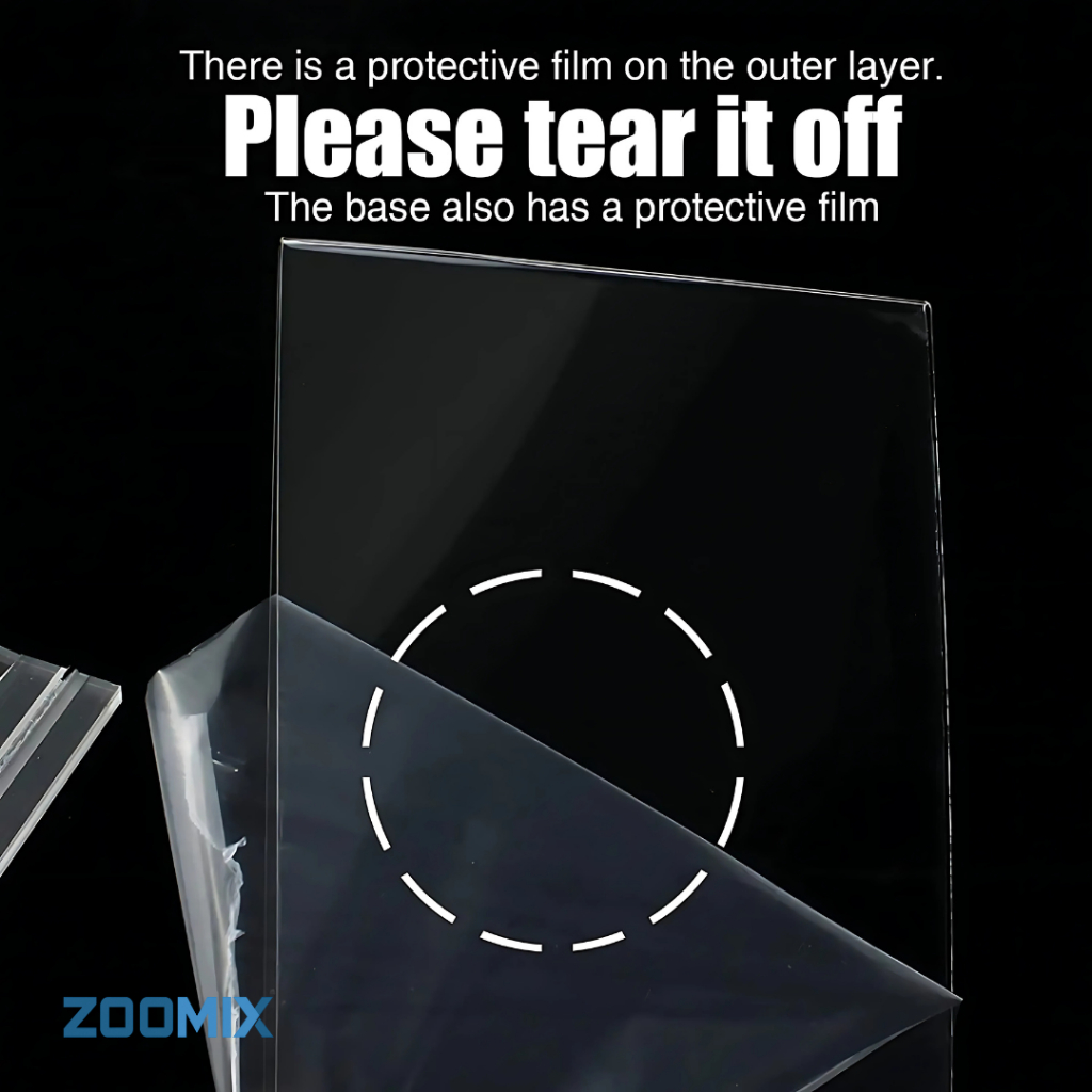 

ZOOMIX Tempat Brosur A5 Acrylic 2 Sisi Potrait Tent Holder 1,5mm