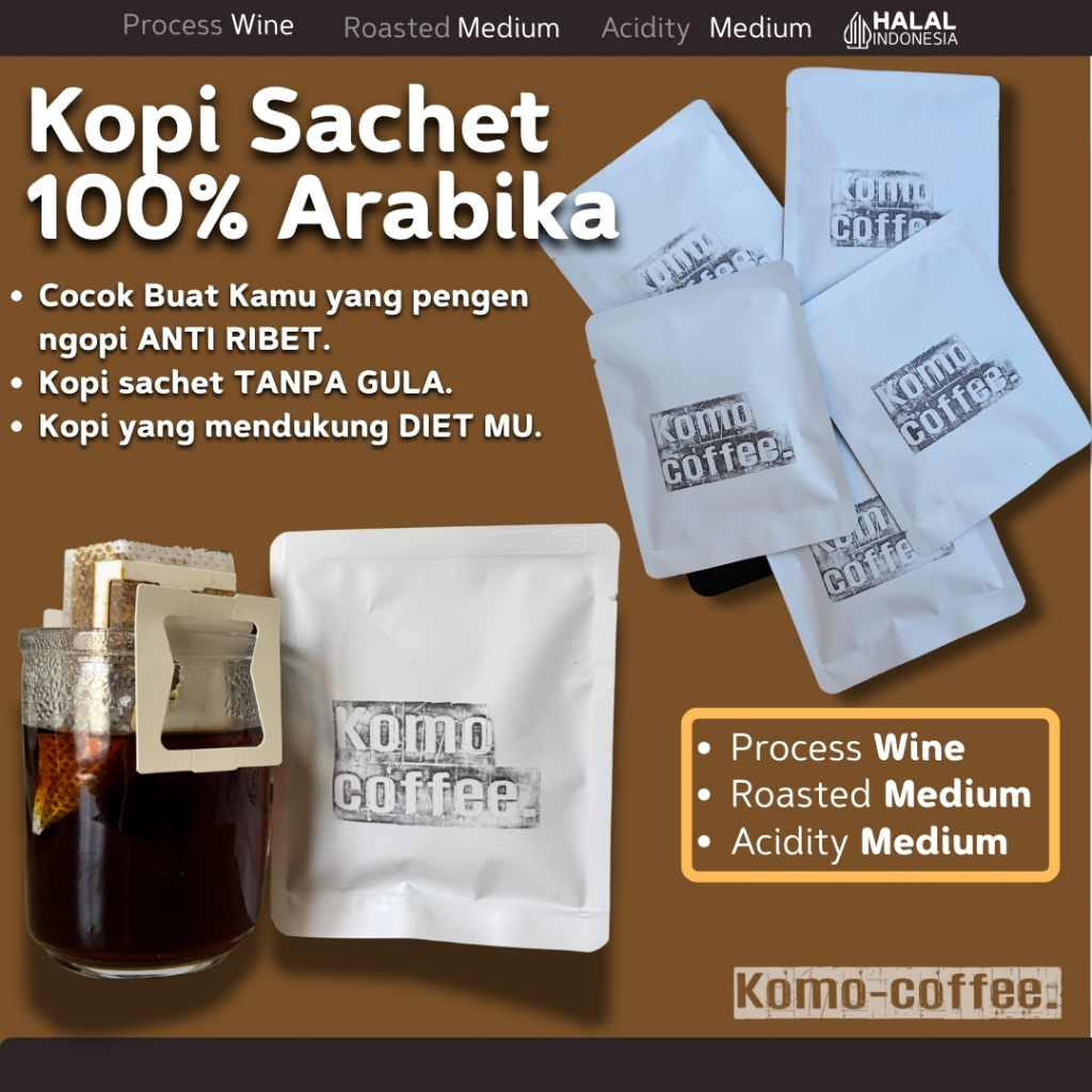 

KOPI ARABIKA ASLI SACHET TANPA GULA – KOPI SEHAT PRAKTIS DIET ALAMI - WINE