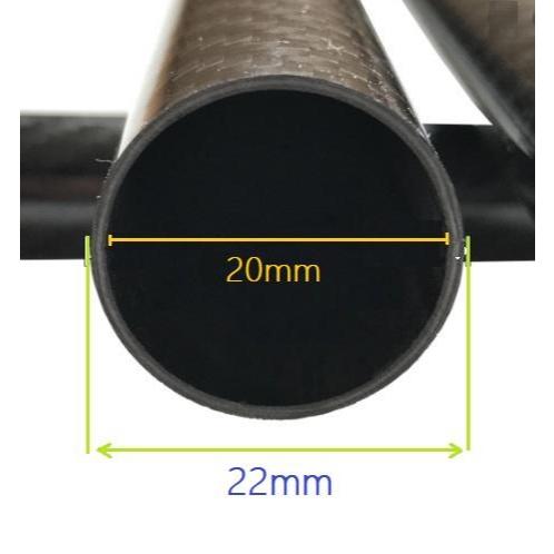 50cm carbon tube Pipa karbon 3K OD diameter 22mm ID 20mm tebal 1mm