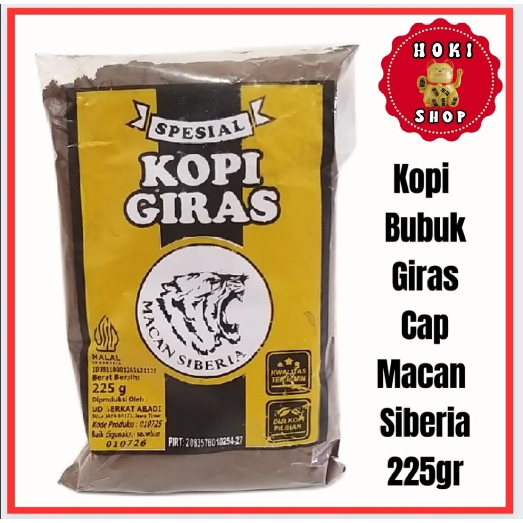 Kopi Bubuk Giras Cap Macan Siberia 225gr / Kopi Siberia / Siberia Kopi Bubuk / Kopi Warkop / Kopi Gi