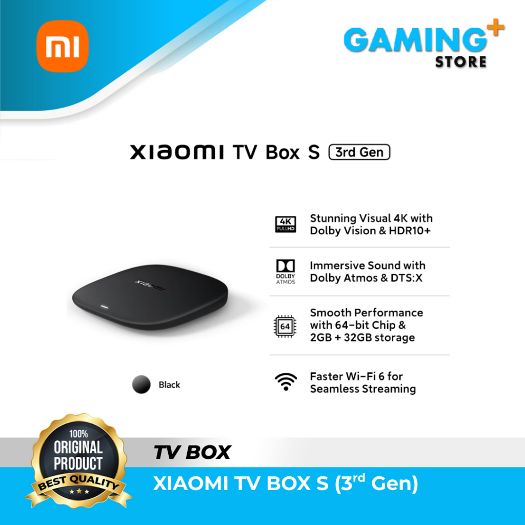 Xiaomi TV Box S (3rd Gen) 4K