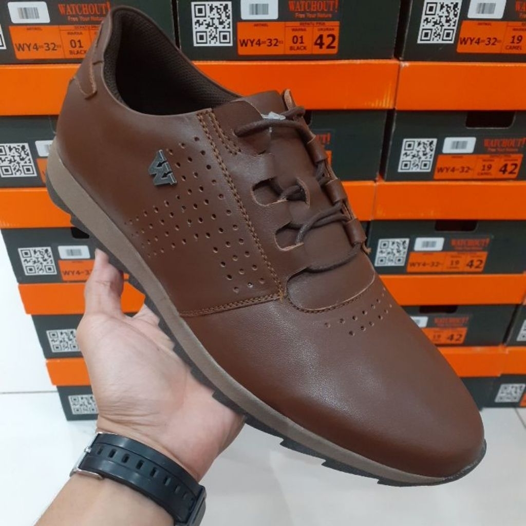 Sepatu WATCHOUT (KULIT) ✔️ Pria Terbaru 40- 43 (100% ORIGINAL)