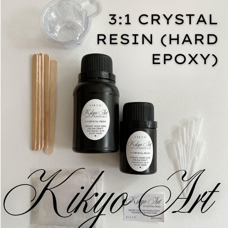 

KIKYO ART | 100gr 3:1 Crystal Resin Hard Epoxy | DIY Resin Kit | DIY Phone Case