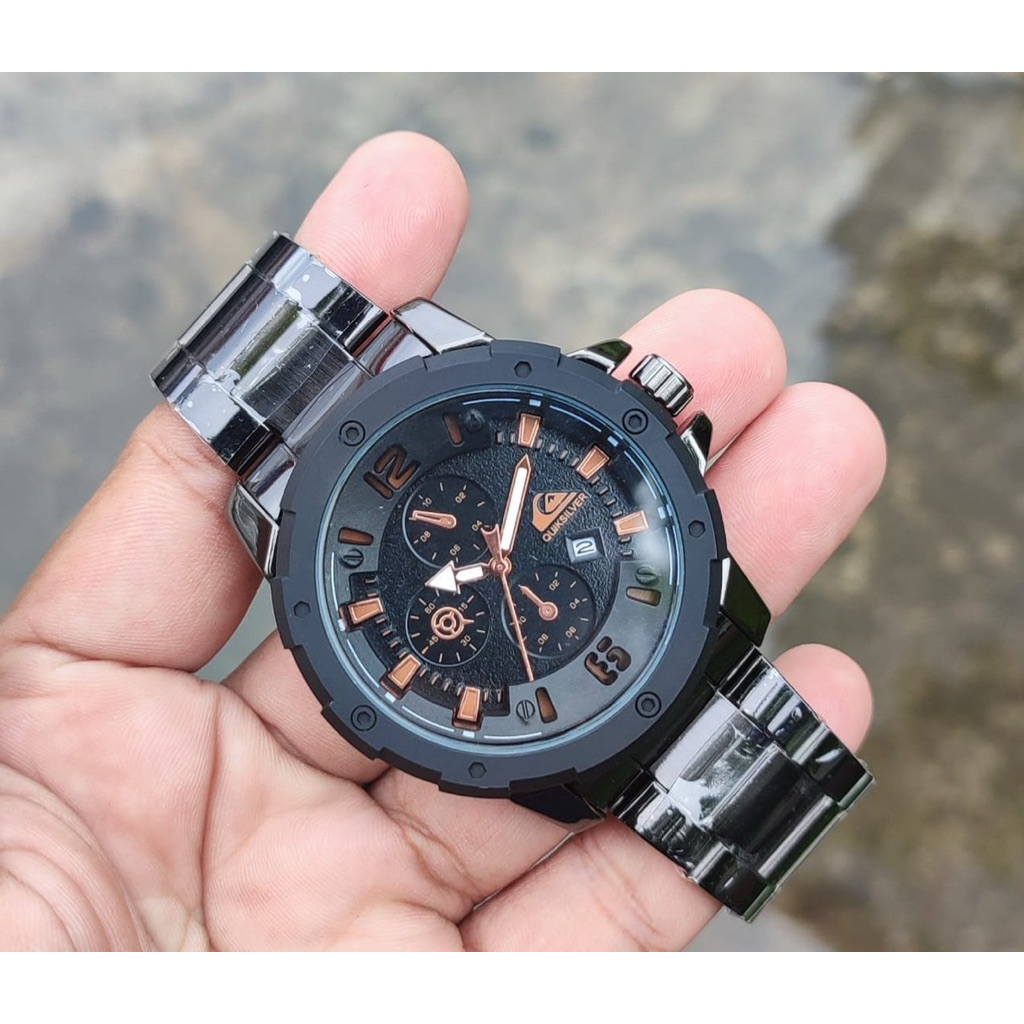 Jam Tangan Pria Rantai Tanggal Aktif