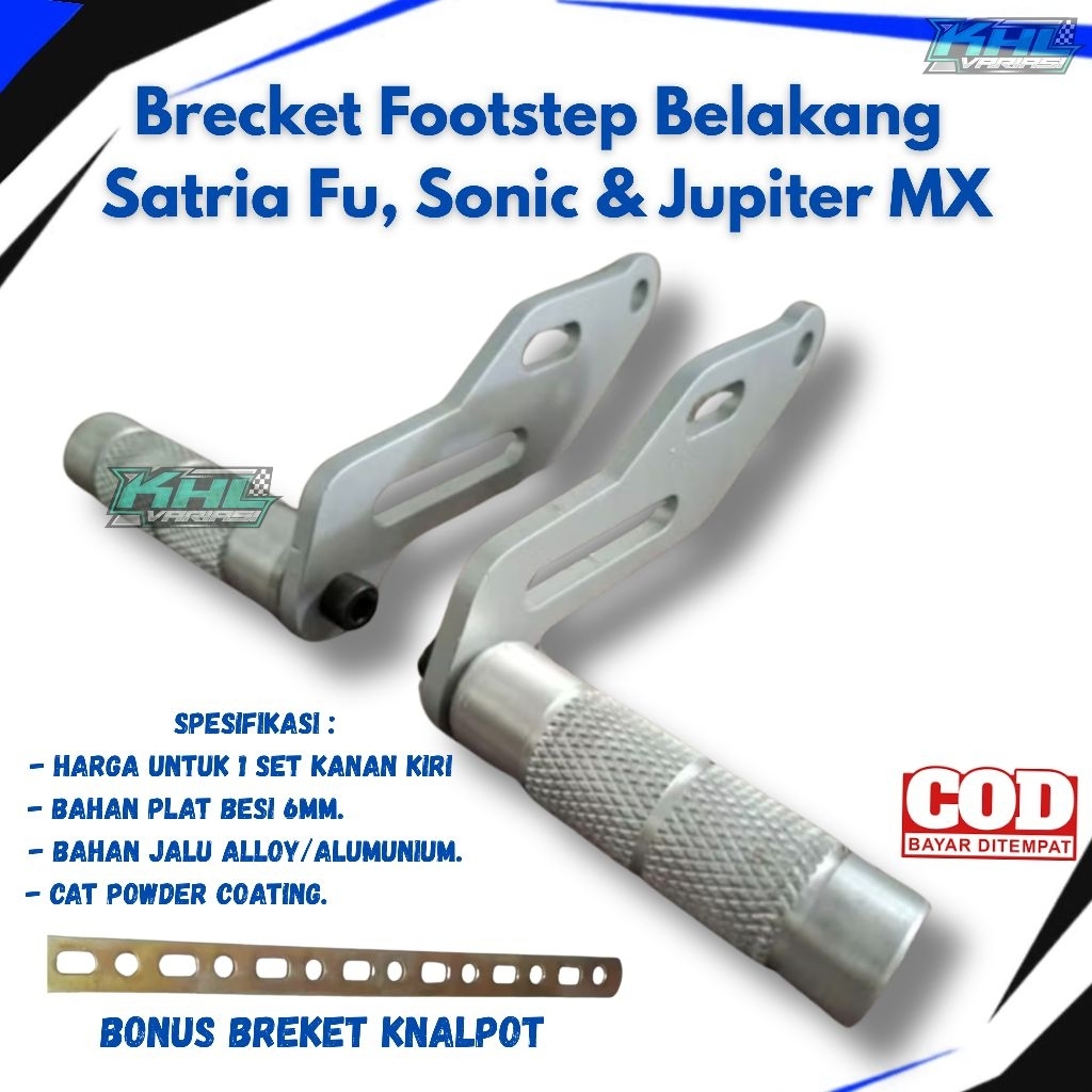 Footstep Step Underbone Belakang Satria Fu 150 Sonic 150r & Jupiter Mx Injeksi maupun Karburator den