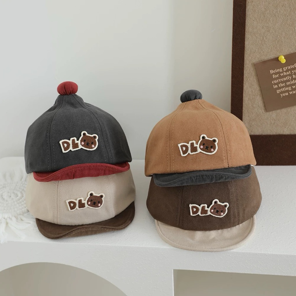 Topi Anak Baseball Bear Import Topi Bayi 0 - 5 Tahun