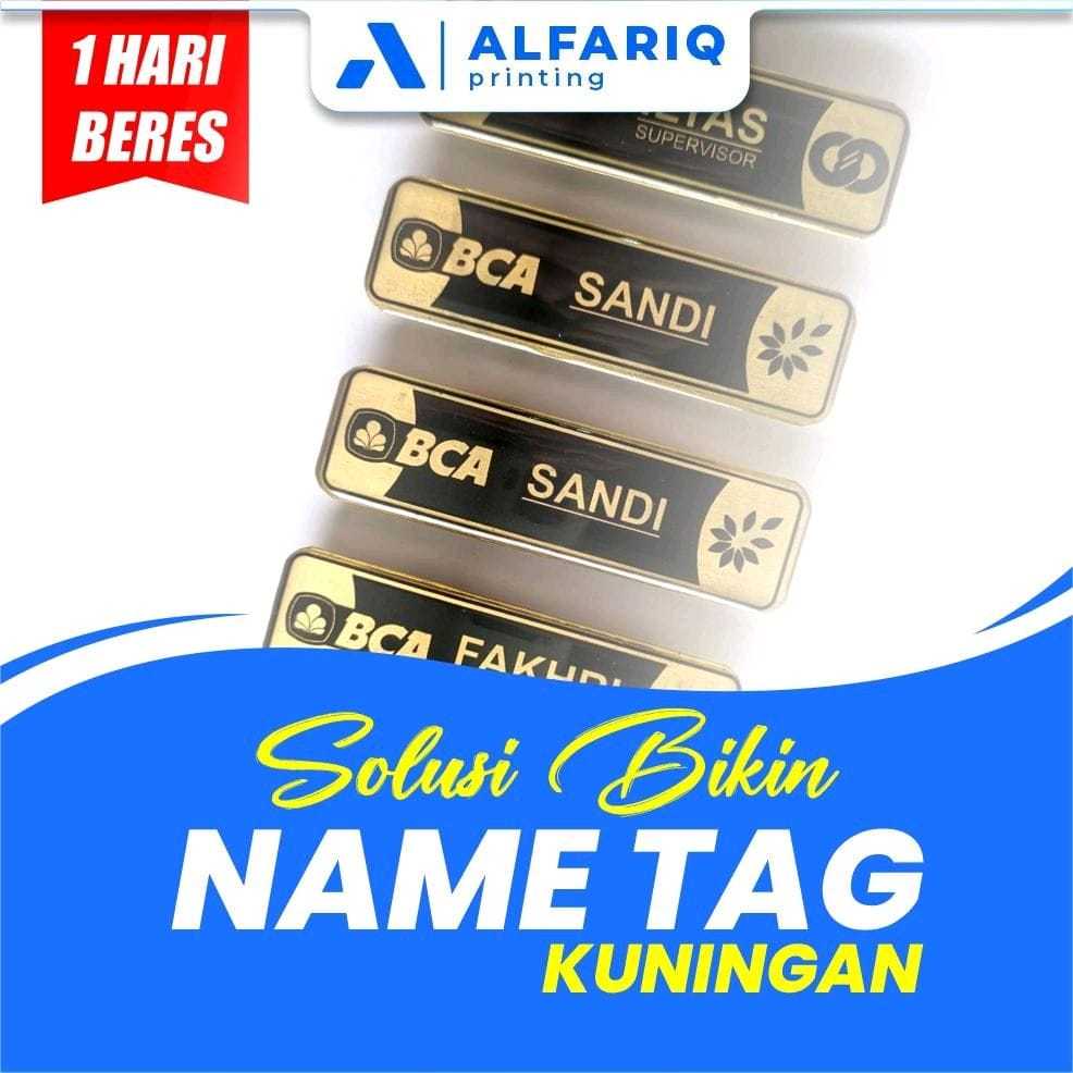 NAMETAG/NAMA DADA/PAPAN NAMA KUNINGAN CUSTOM