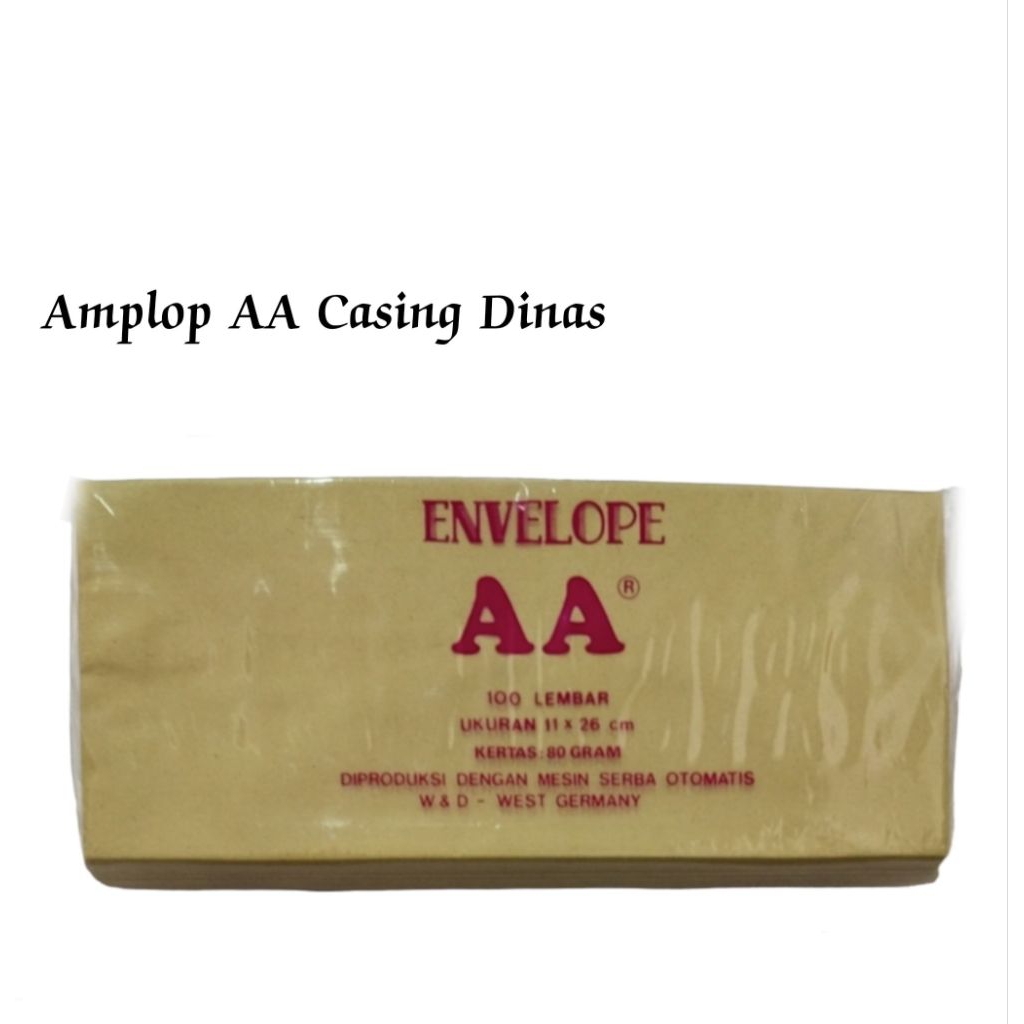 

Amplop Coklat Casing AA Dinas tanpa strip perekat ( 11 X 26 cm ) / Bks ( 100 Lbr )