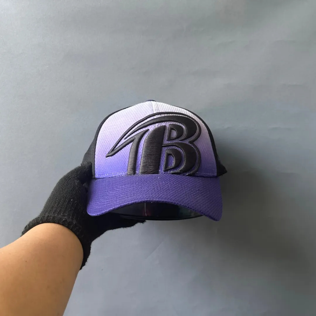 NEW ERA - Topi Flexfit Baseball Unisex Pria Wanita NFL - BALTIMORE RAVENS Big Logo