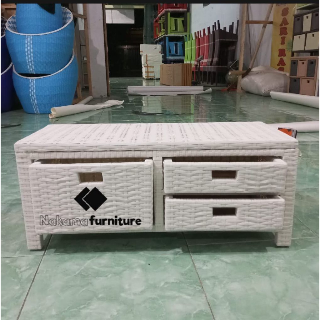 rak tv rotan sintetis minimalis murah