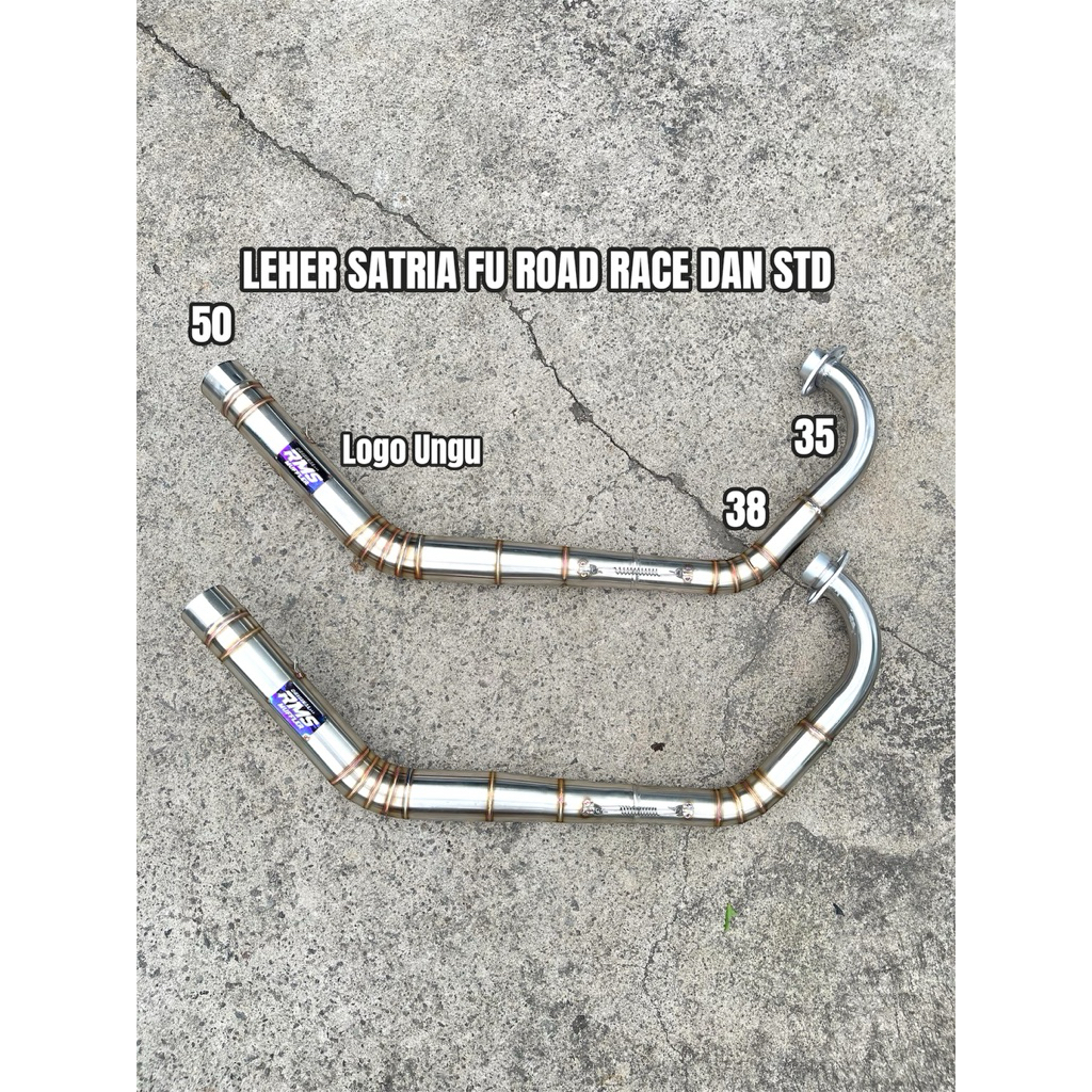 LEHAR SATRIA FU ROAD RACE DAN STD EMBLEM UNGU RMS MUFFLER 35 38 50 LNO