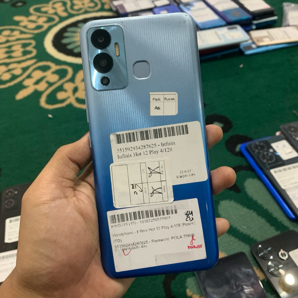 INFINIX HOT 12 PLAY 4/128 NORMAL ORIGINAL | HP SECOND MURAH BERGARANSI