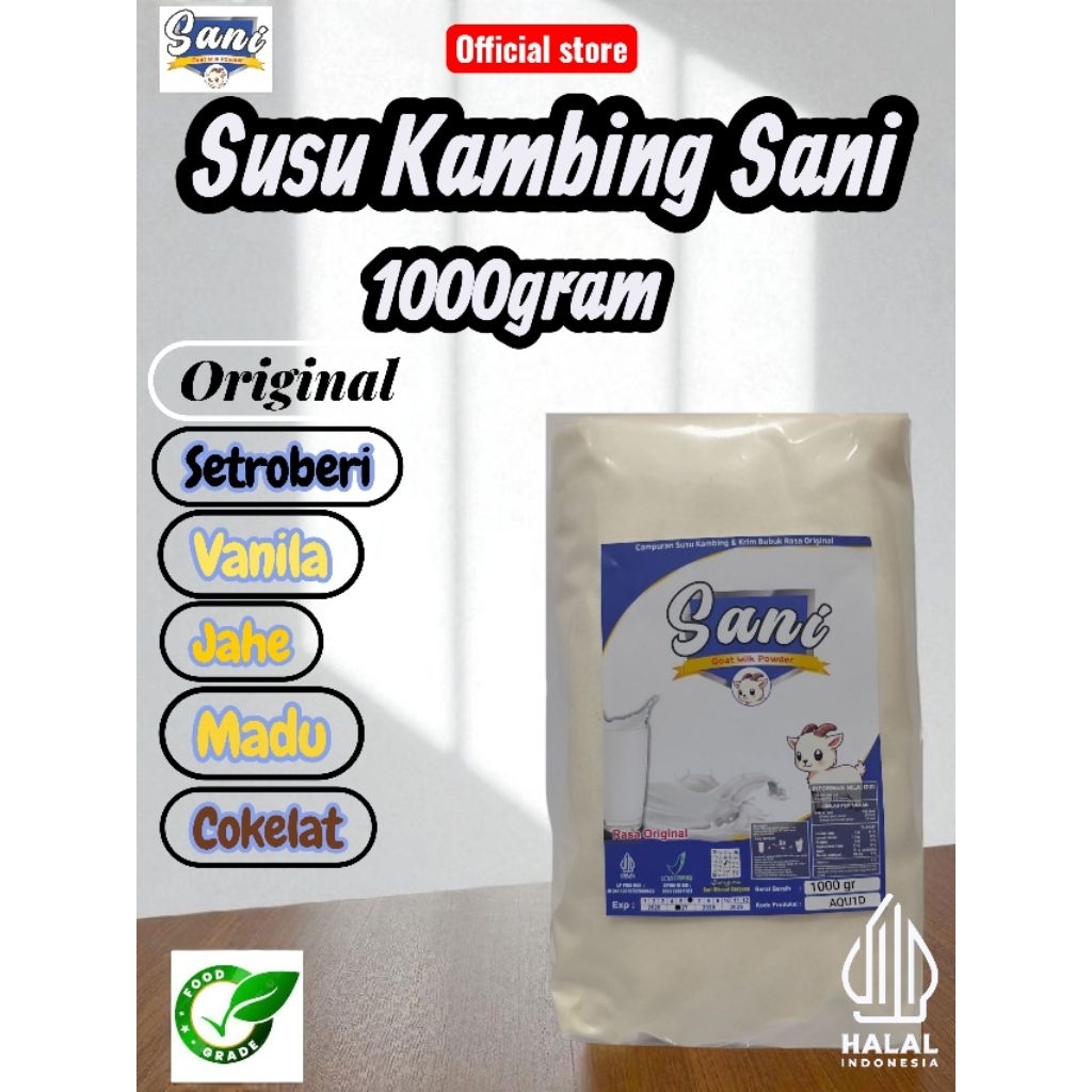 Susu kambing etawa kemasan 1000g gr bubuk full krim susu penggemuk badan susu kambing ettawa Sani an