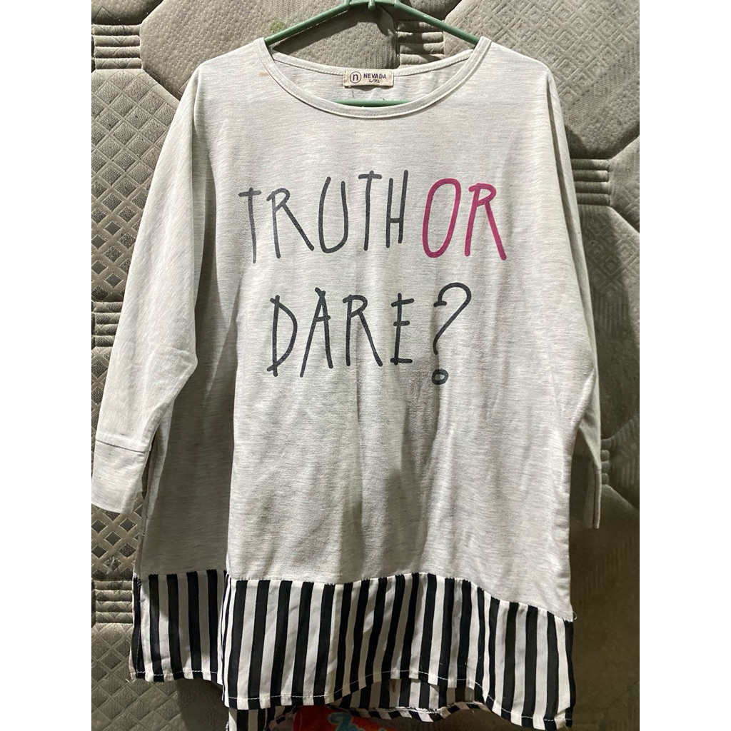 kaos nevada lengan panjang wanita