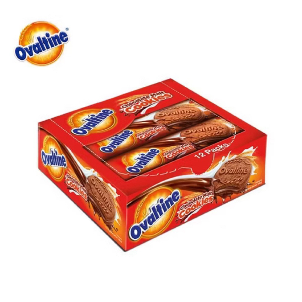 Ovaltine Chocolate Malt Cookies 1pack isi 12pcs|Snack Ovaltine|Ovaltine Cookies|Ovaltine Chocolate
