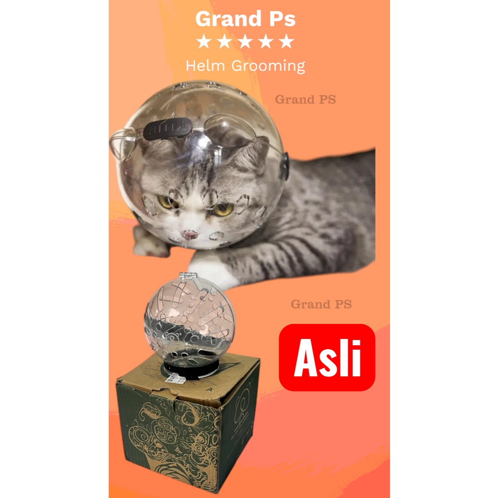 Helm Mandi Grooming Kucing Anti Gigit Anti Cakar