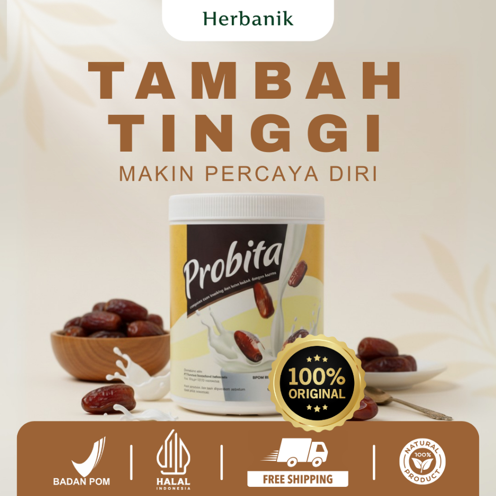 

Probita - penambah tinggi badan - susu kambing etawa dan kurma ajwa - Paket 1 box