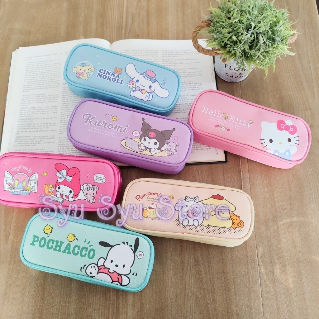 

Pouch tempat pensil Kuromi Melody Cinnamoroll Hello Kitty Pochacco Pompompurin New