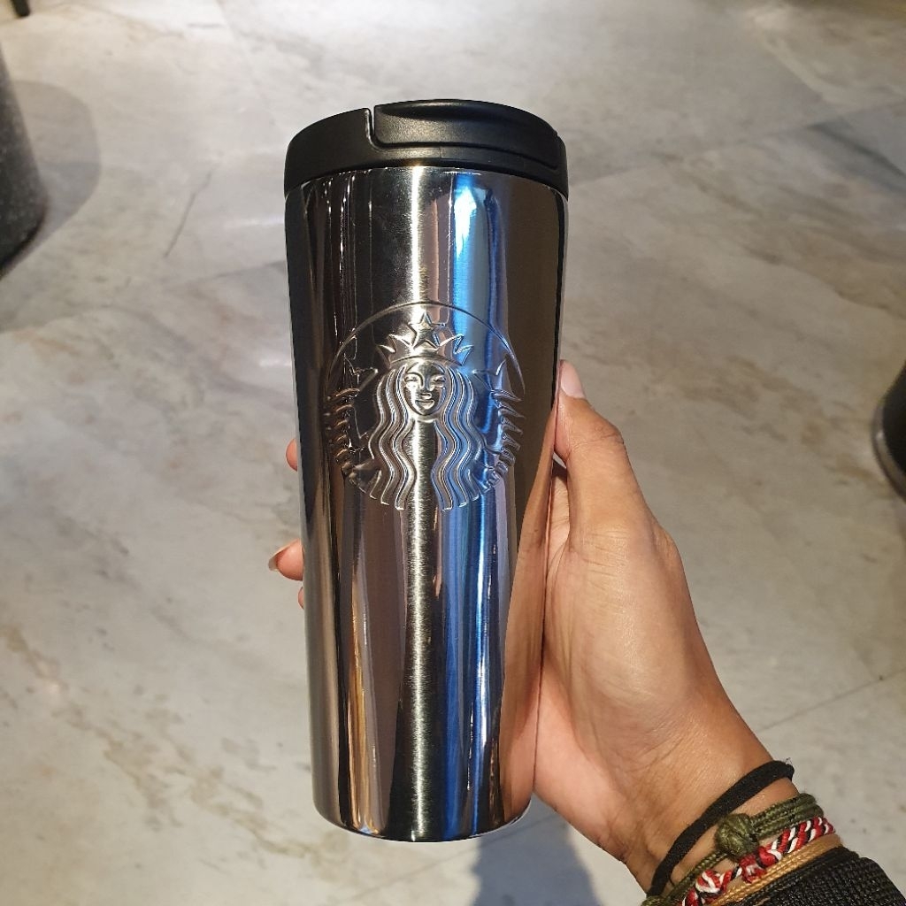 Tumbler Starbucks Original Siren Etched Silver