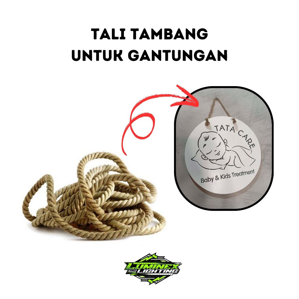 

Tali Goni / Tali Tambang Vintage untuk Gantungan Logo Lampu