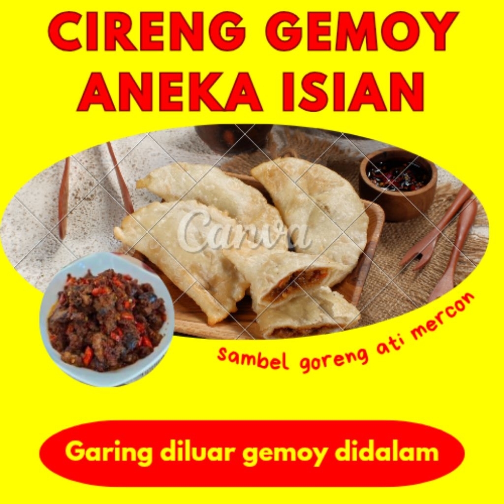 

cireng gemoy isi sambel goreng ati pedas mercon isi 10 pack
