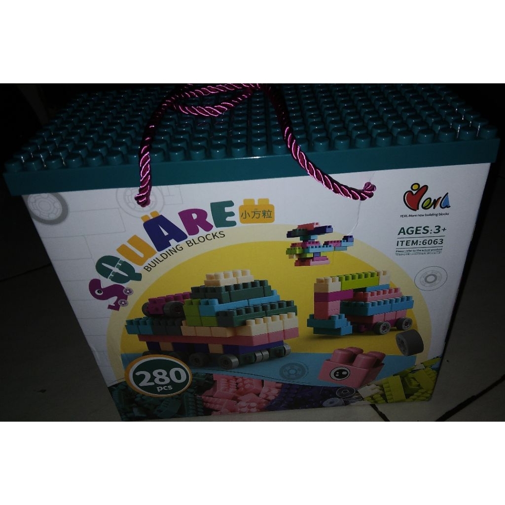 BRICK LEGO DIY POUCH 120PCS BOX SQUARE 280PCS 290PCS 360PCS Mainan Anak