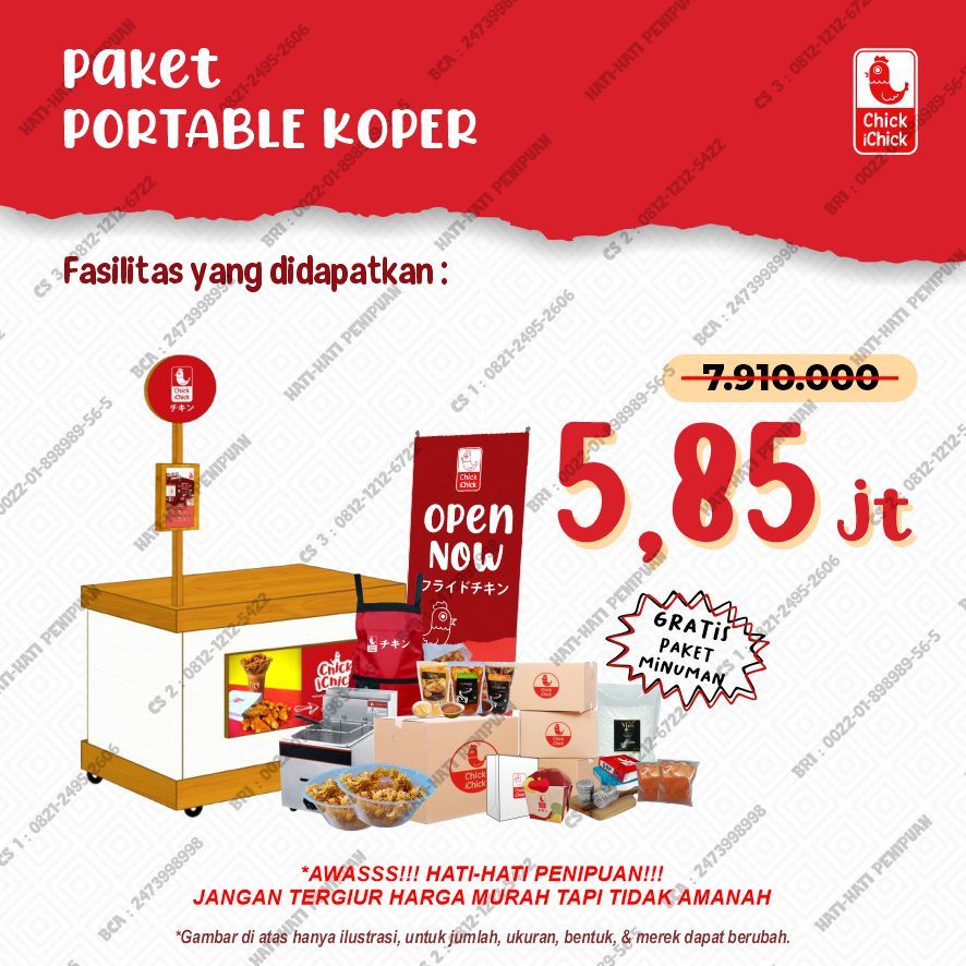 

Paket Usaha Makanan Ayam Crispy Kekinian - Paket Portable Koper