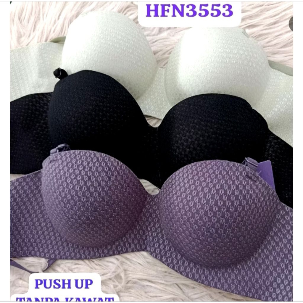 Bra Seamless HFN3553 Push Up Tanpa Kawat Kait 3