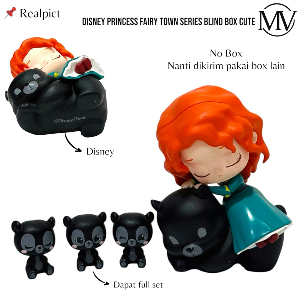 Disney Princess Fairy Town Series Blind Box Cute Preloved
