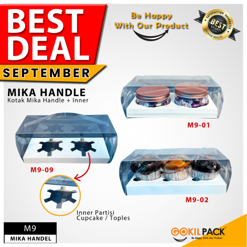 

Box Mika / Kotak Kue Mika / Box Cupcake + Tatakan / Packaging Mika / M9