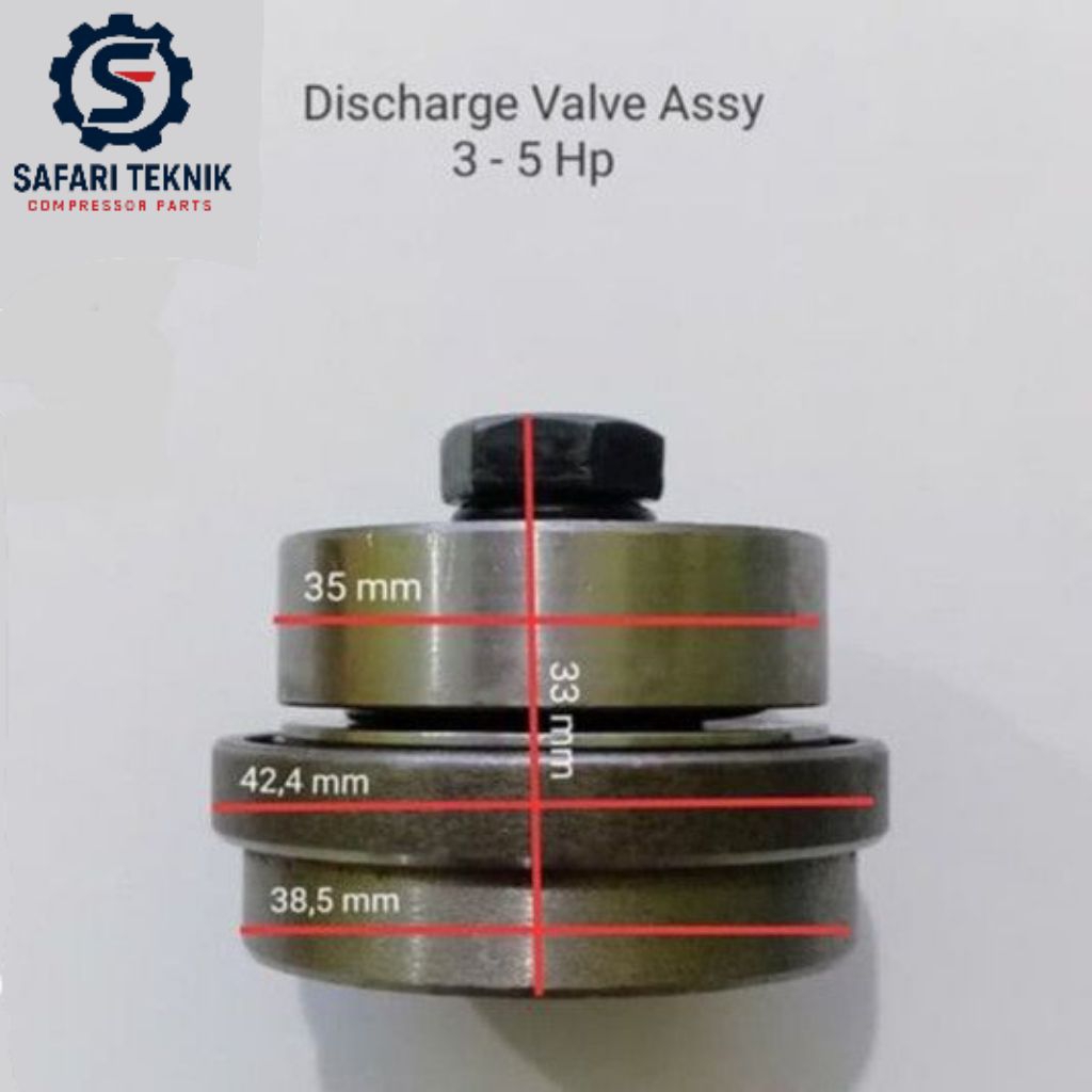 Discharge Valve  Assy atau klep Assy kompresor angin Type 3 - 5 Hp