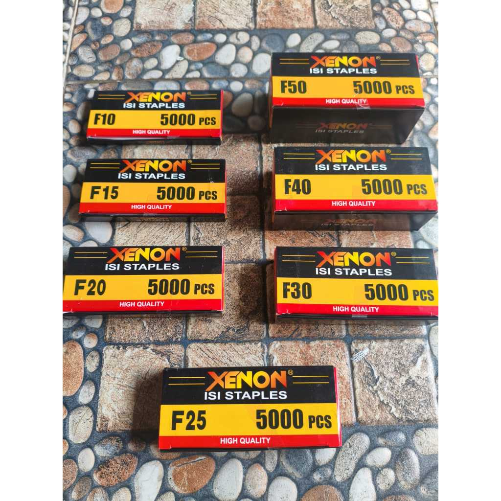 

XENON Isi Staples Mesin paku tembak F50/F40/F30/F25/F20/F15/F10 isi 5000 pcs Paku Tembak