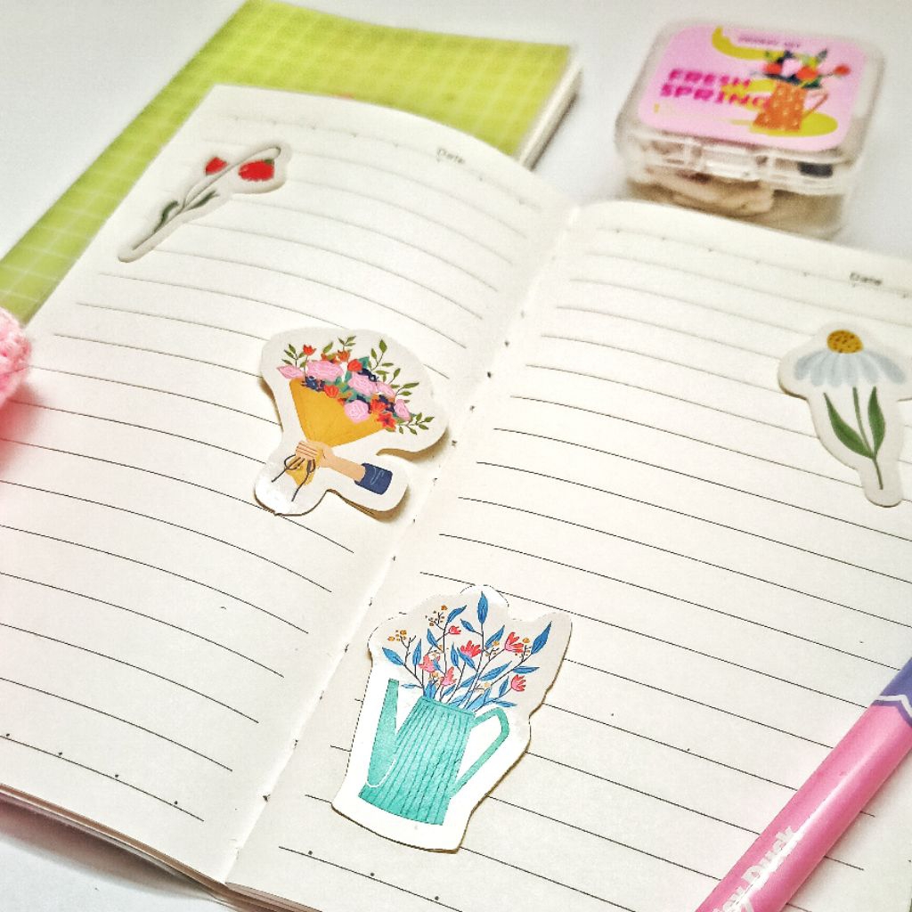 

[ELAVO] Fresh Spring Sticker Deco Aesthetic DIY Planner Scrapbook Dekorasi Stiker Cantik Diary Buku