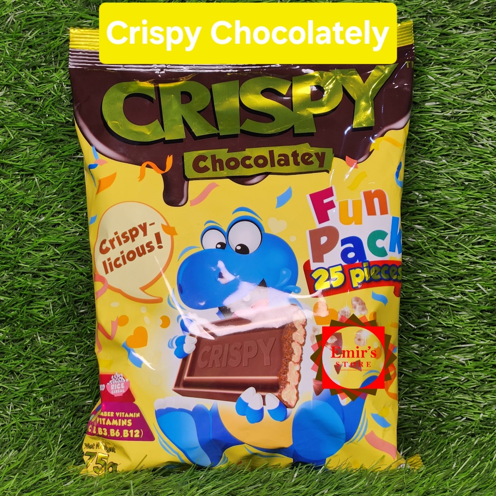

Crispy Chocolately | Coklat krispi | Snack Coklat Renyah Dari Sereal Beras | Fun Pack Series | 275 Gr | Halal