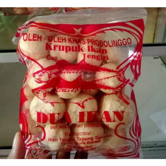 

Kerupuk Ikan Tenggiri Cap Dua Ikan Rasa Ikan Kuat, Enak, Gurih, Renyah