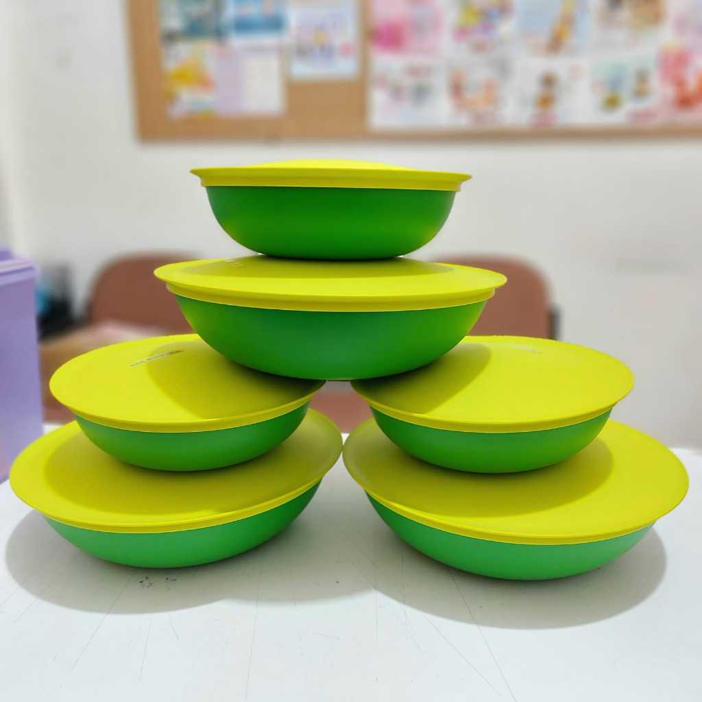 Tupperware allegra bowl hijau kapasitas 740ml dan 1.5 L