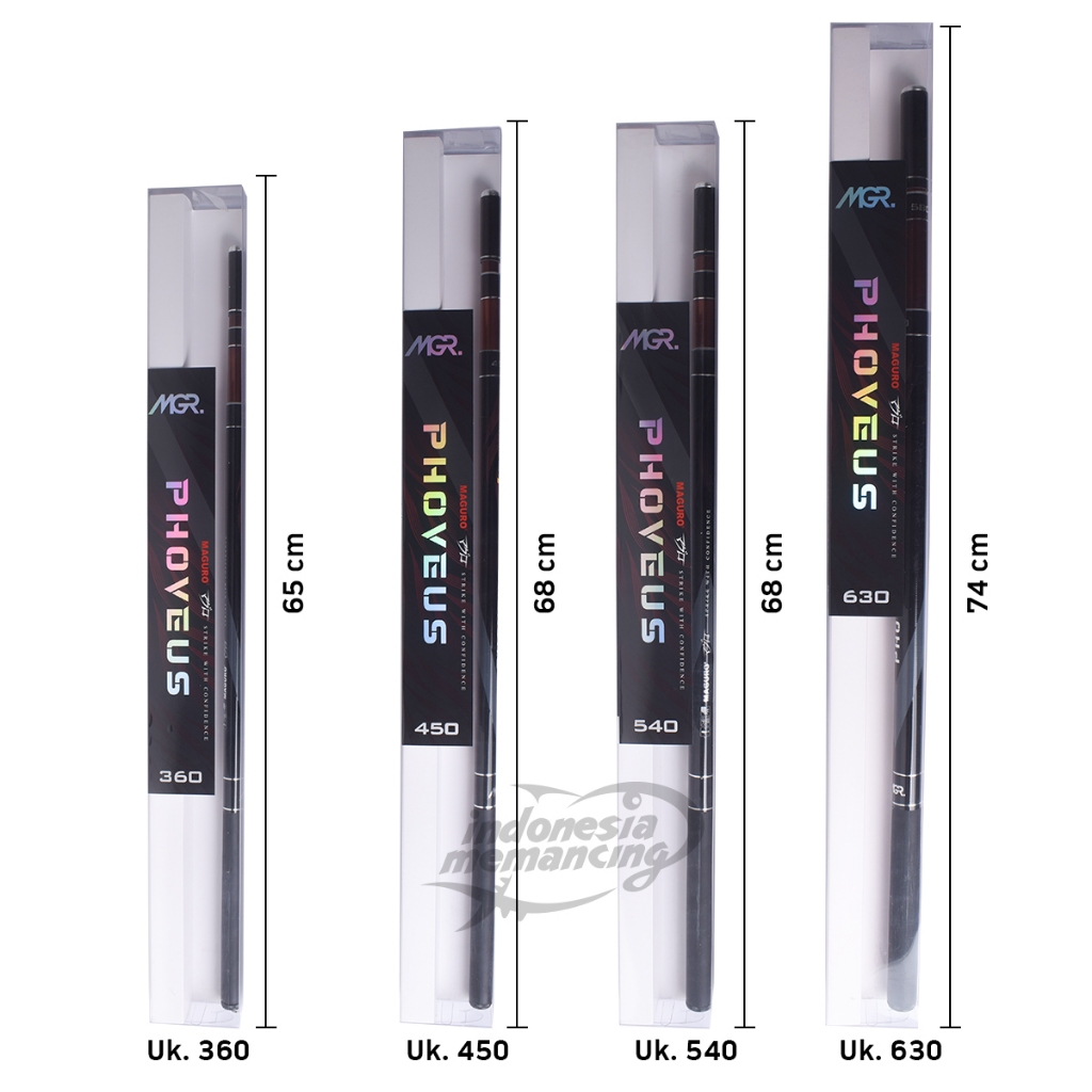 Joran Tegek Maguro Phoveus 360 | 450 | 540 | 630 | Tegek Zoom | Indonesia Memancing Shop