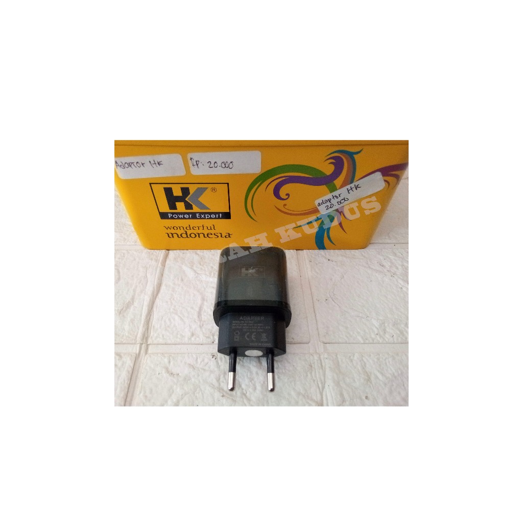 ADAPTOR KEPALA CHARGER  HK 1 PORT USB