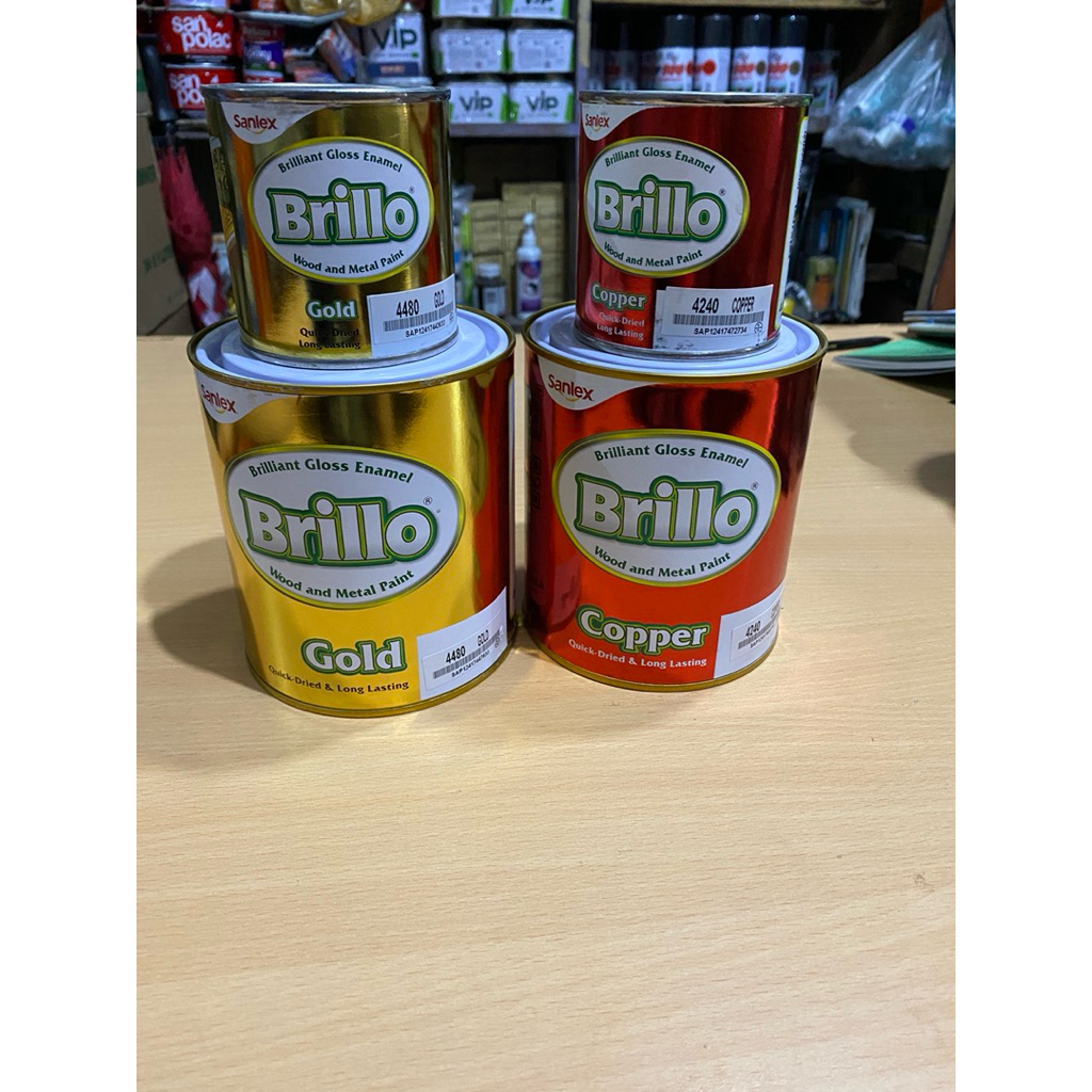 Cat Brillo 200cc & 0.9L – Warna Tembaga & Emas | Cat Kayu, Besi, dan Dekorasi