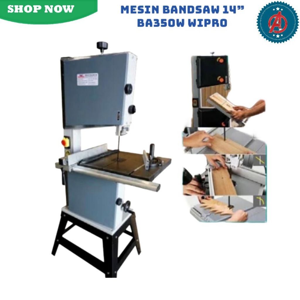 Mesin Bandsaw Machine 14" BA 350W Wipro / Mesin Bandsaw Gergaji KaNu Wipro 14" BA 350W